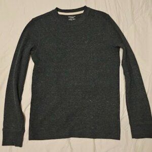 American Eagle Men’s Long Sleeve Thermal Tee – Dark Gray – Size XS